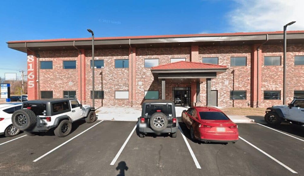 Brick EOWC Medical office building and parking lot in Tulsa, Oklahoma Brick EOWC Medical office building and parking lot in Tulsa, Oklahoma
